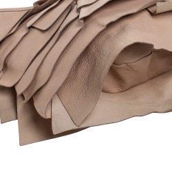 Saint Laurent Paris Beige Leather St.Tropez Horn Hobo