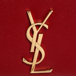 Pre Owned Saint Laurent Red Leather Kate Monogram Clutch