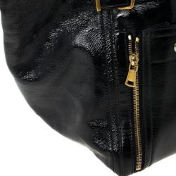 مملوكة مسبقًا Yves Saint Laurent Black Patent Leather Downtown Tote Bag