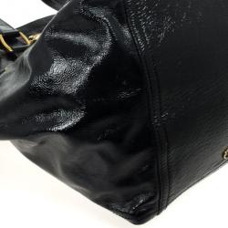 مملوكة مسبقًا Yves Saint Laurent Black Patent Leather Downtown Tote Bag