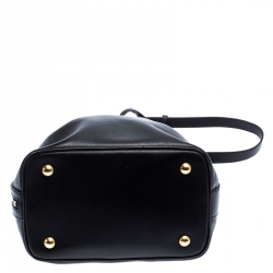 Pre Owned Saint Laurent Paris Black Leather Emmanuelle Drawstring Bucket Bag