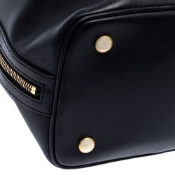 Pre Owned Saint Laurent Paris Black Leather Emmanuelle Drawstring Bucket Bag