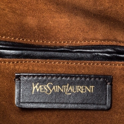 Pre Owned Saint Laurent Brown Nubuck Large Chyc Shoulder Bag