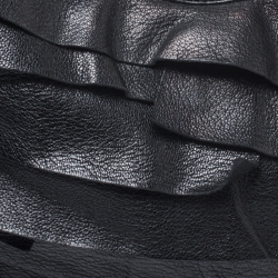 Saint Laurent Paris Black Leather Small St. Tropez Hobo