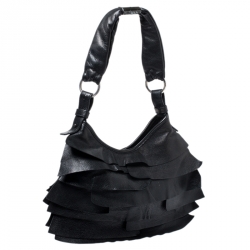 Saint Laurent Paris Black Leather Small St. Tropez Hobo