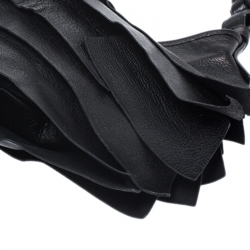 Saint Laurent Paris Black Leather Small St. Tropez Hobo