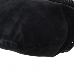 Saint Laurent Paris Black Suede Fringe Mombasa Hobo