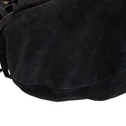 Saint Laurent Paris Black Suede Fringe Mombasa Hobo