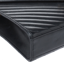 Pre Owned حقيبة سان لوران كاساندري كبيرة قلاب جلد ماتيلاس أسود