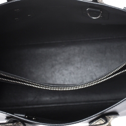 حقيبة يد سان لوران باريس ساك دو جور كلاسيك صغيرة جلد ثعبان وجلد سوداء