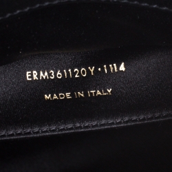 Pre Owned حقيبة كلاتش سان لوران باريس بل دو جور قلاب جلد لامعة سوداء