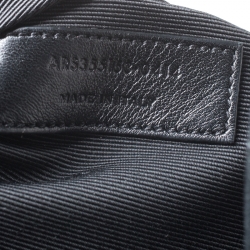 Saint Laurent Black Croc Embossed Leather Small Classic Sac De Jour Tote