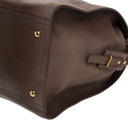 Saint Laurent Paris Brown Ombre Leather Large Cabas Chyc Satchel Bag