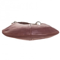 Saint Laurent Old Rose Leather Small Mombasa Hobo 