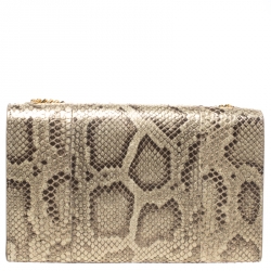 مملوكة مسبقًا Saint Laurent Metallic Gold Python Medium Kate Tassel Shoulder Bag