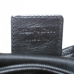 Saint Laurent Paris Black Embroidered Leather Leather Mombasa Hobo 