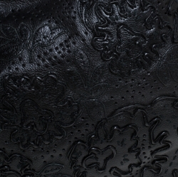 Saint Laurent Paris Black Embroidered Leather Leather Mombasa Hobo 