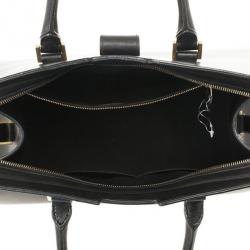 Pre Owned Saint Laurent Black Leather Classic Cabas Y Bag