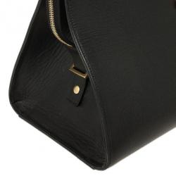 Pre Owned Saint Laurent Black Leather Classic Cabas Y Bag