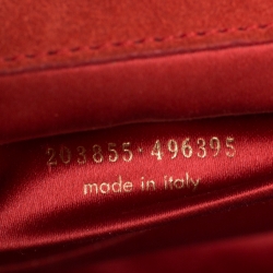 مملوكة مسبقًا Saint Laurent Red Python Belle De Jour Flap Clutch