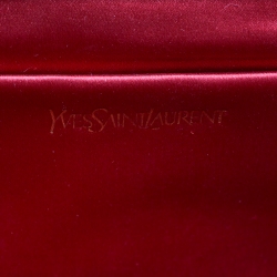 مملوكة مسبقًا Saint Laurent Red Python Belle De Jour Flap Clutch