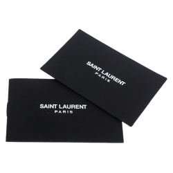 Saint Laurent Burgundy Leather Monogram Envelope Shoulder Bag