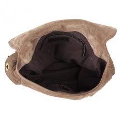 Pre Owned Yves Saint Laurent Brown Croc Embossed  Shoulder Bag