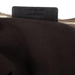 Pre Owned Yves Saint Laurent Brown Croc Embossed  Shoulder Bag