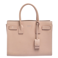 Pre Owned Saint Laurent Pink Leather Baby Classic Sac De Jour Tote