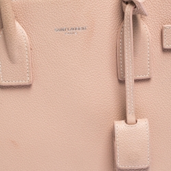 Pre Owned Saint Laurent Pink Leather Baby Classic Sac De Jour Tote