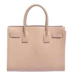 Pre Owned Saint Laurent Pink Leather Baby Classic Sac De Jour Tote