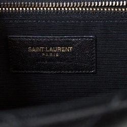 Pre Owned حقيبة كتف سان لوران مغلف مونوغرامية جلد عنابية