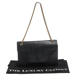 Pre Owned Saint Laurent Paris Black Leather Betty Shoulder Bag