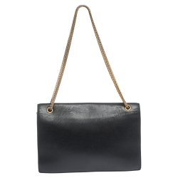 Pre Owned Saint Laurent Paris Black Leather Betty Shoulder Bag