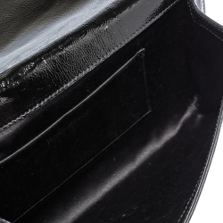 Saint Laurent Black Patent Leather Belle De Jour Clutch