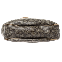 Pre Owned حقيبة كتف ايف سان لوران كانفاس مقوى بيج و رصاصي