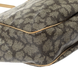 Pre Owned حقيبة كتف ايف سان لوران كانفاس مقوى بيج و رصاصي