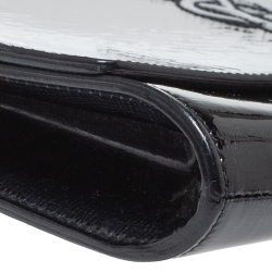 Pre Owned Yves Saint Laurent Deep Green Patent Leather Belle De Jour Flap Clutch