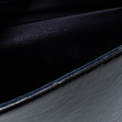 Pre Owned Yves Saint Laurent Deep Green Patent Leather Belle De Jour Flap Clutch