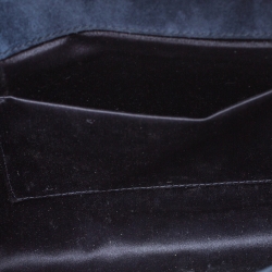 Pre Owned Yves Saint Laurent Deep Green Patent Leather Belle De Jour Flap Clutch