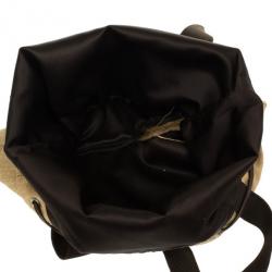 Pre Owned Yves Saint Lauren Brown Jute Tote