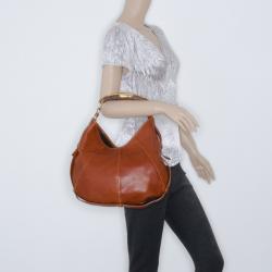 Pre Owned Saint Laurent Brown Leather Mini Mombasa Hobo