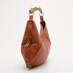 Pre Owned Saint Laurent Brown Leather Mini Mombasa Hobo