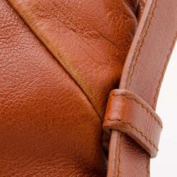 Pre Owned Saint Laurent Brown Leather Mini Mombasa Hobo