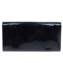 Pre Owned حقيبة سان لوران باريس بيل دي جور جلد أسود لامع