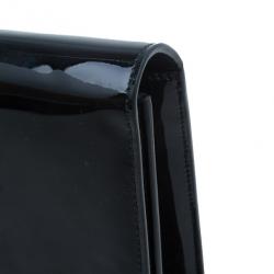 Pre Owned حقيبة سان لوران باريس بيل دي جور جلد أسود لامع