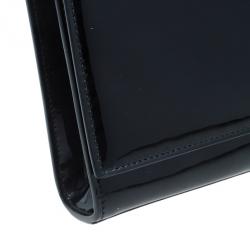 Pre Owned حقيبة سان لوران باريس بيل دي جور جلد أسود لامع