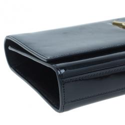 Pre Owned حقيبة سان لوران باريس بيل دي جور جلد أسود لامع