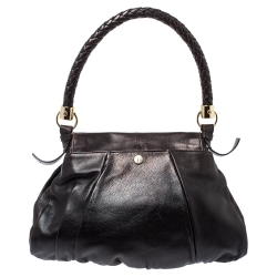 مملوكة مسبقًا حقيبة ايف سان لوران جلد بني داكن 