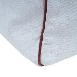 Pre Owned Saint Laurent Paris Red and White Canvas Raspail Tote